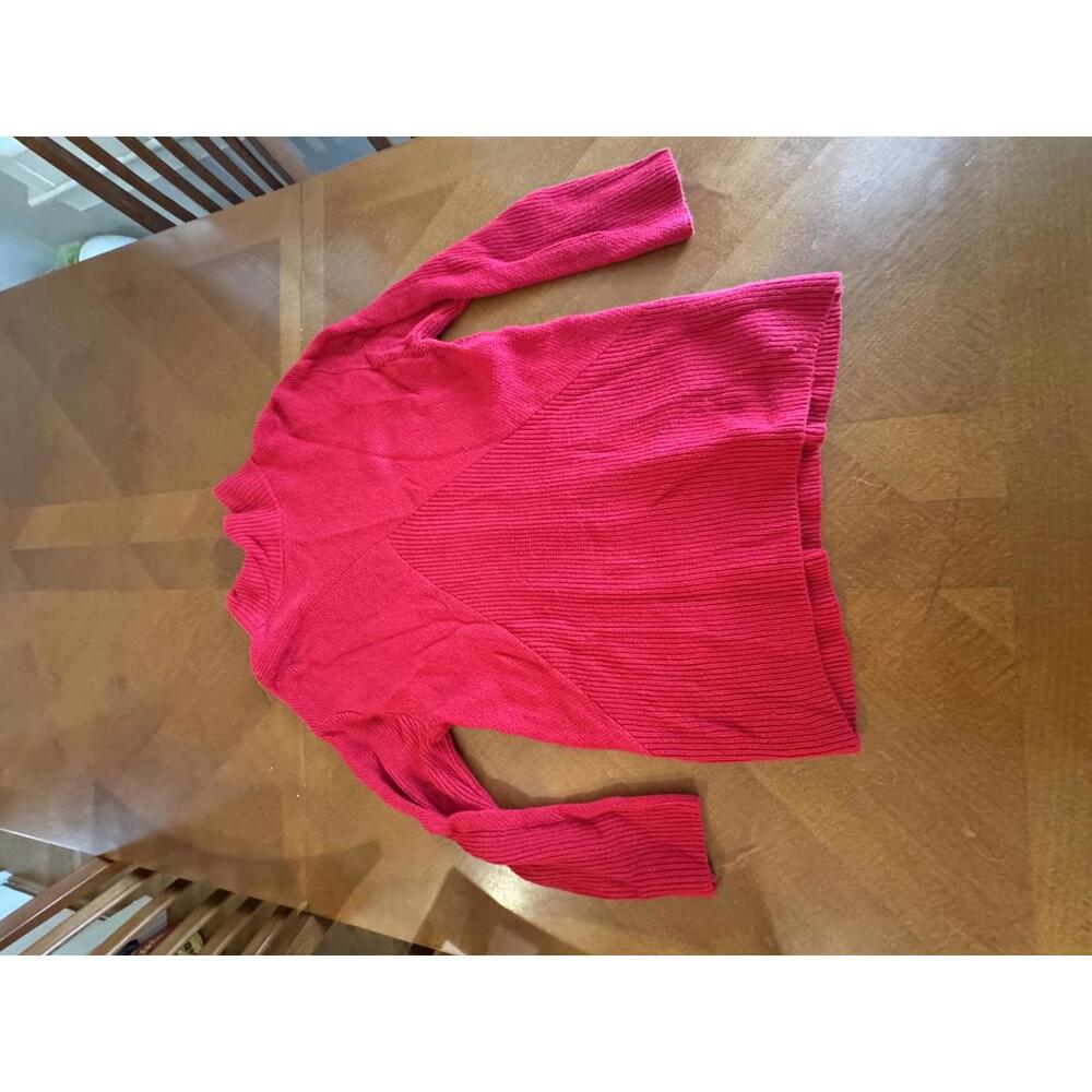 Stylish Red Knit Turtleneck Sweater Talbots Large petite 17-101